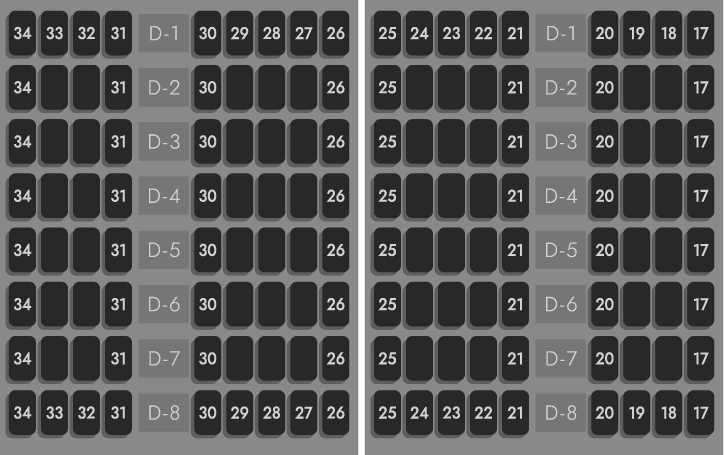 D 17 - 34の座席拡大図