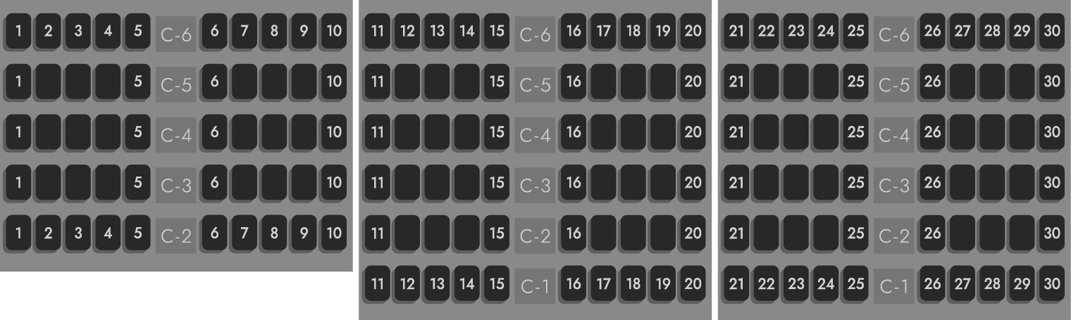 C 1 - 30の座席拡大図