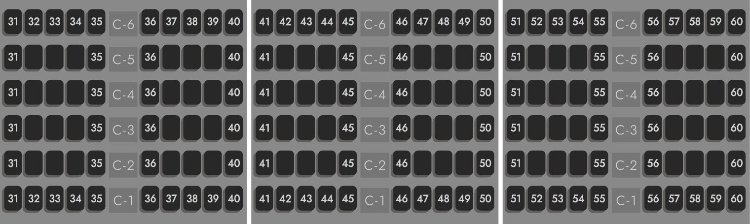 C 31 - 60の座席拡大図